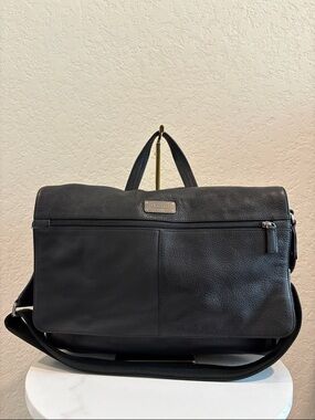 Coach Black Leather Laptop/ Messenger Bag